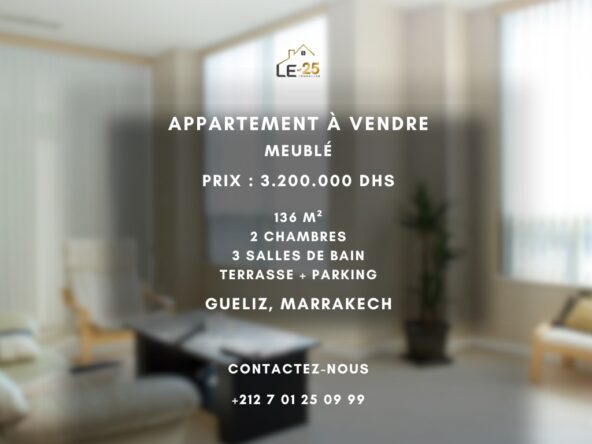 appartement haut standing gueliz le 25 immobilier